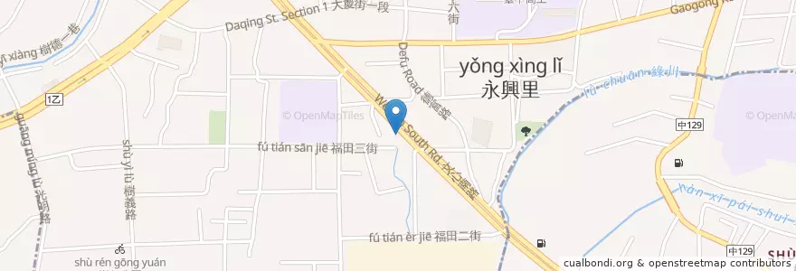Mapa de ubicacion de 悟饕池上飯包 en Тайвань, Тайчжун.