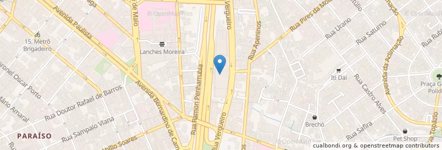 Mapa de ubicacion de Centro Cultural São Paulo en البَرَازِيل, المنطقة الجنوبية الشرقية, ساو باولو, Região Geográfica Intermediária De São Paulo, Região Metropolitana De São Paulo, Região Imediata De São Paulo, ساو باولو.