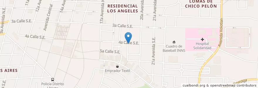Mapa de ubicacion de LAFISE en Nicaragua, Departamento De Managua, Managua (Municipio).
