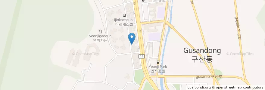 Mapa de ubicacion de 김해농협 en كوريا الجنوبية, 경상남도, 김해시.