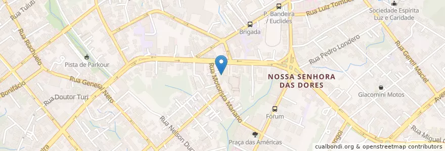 Mapa de ubicacion de La Santa Cafeteria en Brasilien, Süden, Rio Grande Do Sul, Região Geográfica Intermediária De Santa Maria, Região Geográfica Imediata De Santa Maria, Santa Maria.