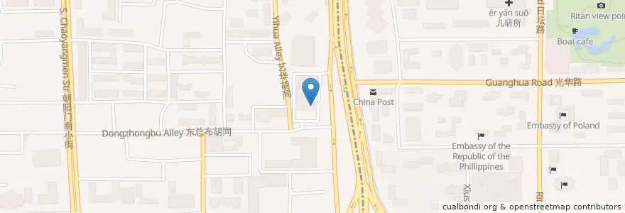 Mapa de ubicacion de 上海浦东发展银行 en 中国, 北京市, 河北省, 东城区.