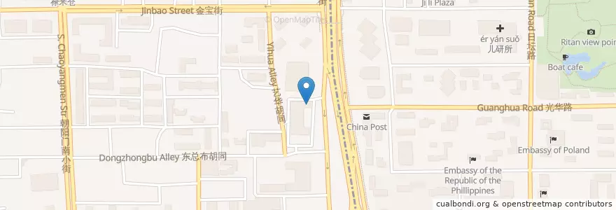 Mapa de ubicacion de 中国工商银行 en Çin, Pekin, Hebei, 东城区.