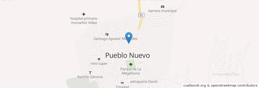 Mapa de ubicacion de farmacia en 尼加拉瓜, Estelí, Pueblo Nuevo (Municipio).