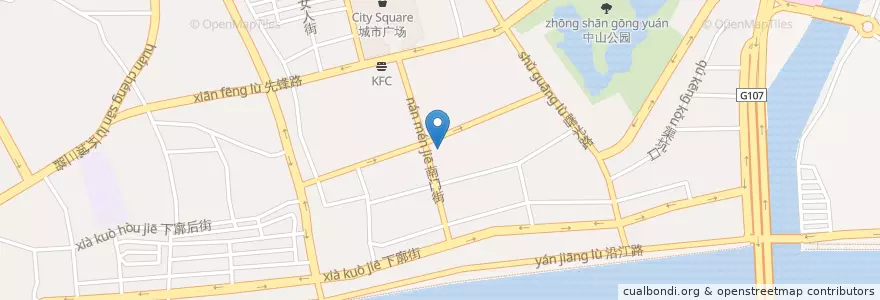 Mapa de ubicacion de McDonald's en China, Cantão, 清远市 (Qingyuan), 清城区 (Qingcheng), 凤城街办.