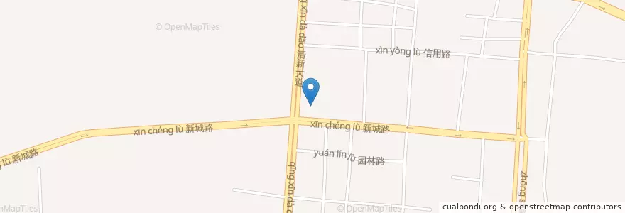 Mapa de ubicacion de KFC en China, Guangdong, Qingyuan City, Qingxin District.