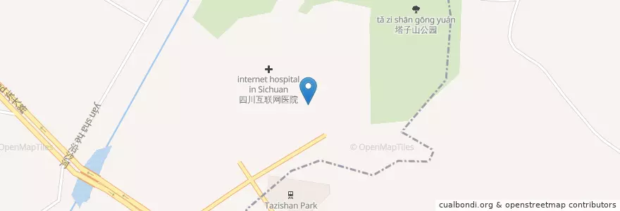 Mapa de ubicacion de 四川微医互联网医院 en Çin, Siçuan, 成都市, 锦江区 (Jinjiang).