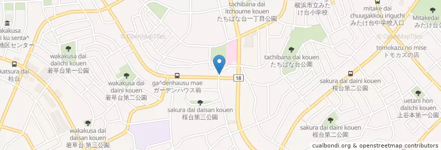 Mapa de ubicacion de まき歯科 en Jepun, 神奈川県, 横浜市, 青葉区.