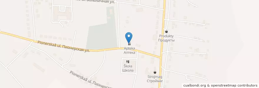 Mapa de ubicacion de Аптека en Rusia, Distrito Federal Central, Óblast De Vorónezh, Новоусманский Район, Орловское Сельское Поселение.
