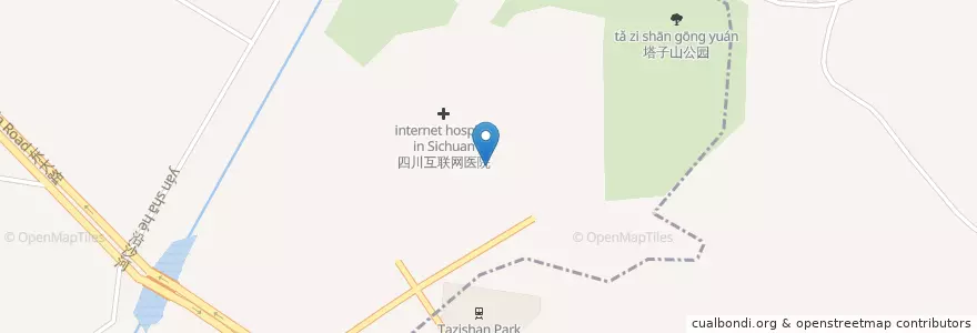 Mapa de ubicacion de 四川互联网医院 en China, Sichuan, 成都市, 锦江区 (Jinjiang).
