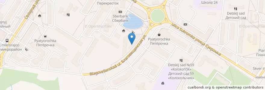 Mapa de ubicacion de Трактиръ en روسيا, Центральный Федеральный Округ, محافظة موسكو, Городской Округ Мытищи.