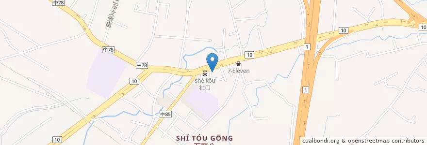 Mapa de ubicacion de 麥當勞 en تايوان, تاي شانغ, 神岡區.