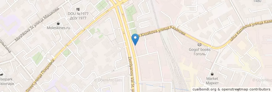 Mapa de ubicacion de Алибра en Rusia, Центральный Федеральный Округ, Москва, Центральный Административный Округ, Басманный Район.