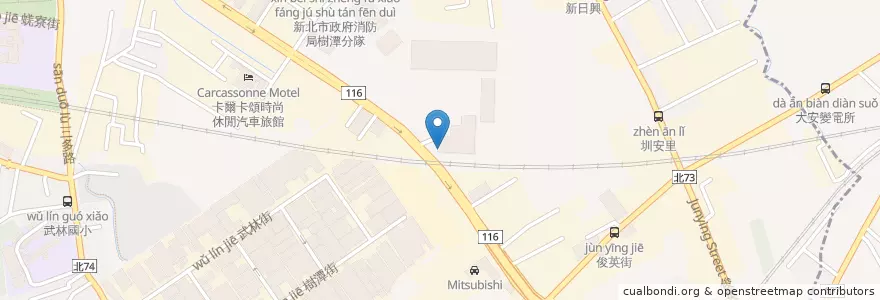 Mapa de ubicacion de 樹林國民運動中心 en 臺灣, 新北市, 新莊區, 樹林區.
