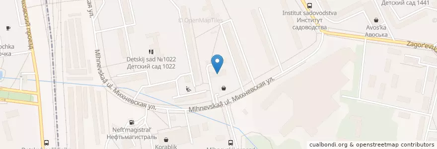 Mapa de ubicacion de Детская en Russia, Distretto Federale Centrale, Москва, Южный Административный Округ, Район Бирюлёво Восточное.