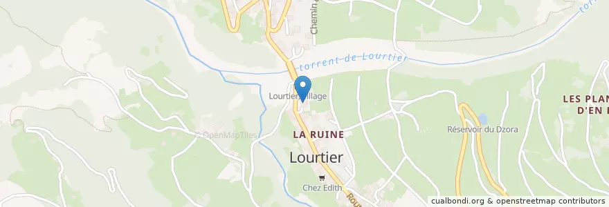 Mapa de ubicacion de École de Lourtier en Schweiz/Suisse/Svizzera/Svizra, Valais/Wallis, Entremont, Bagnes.