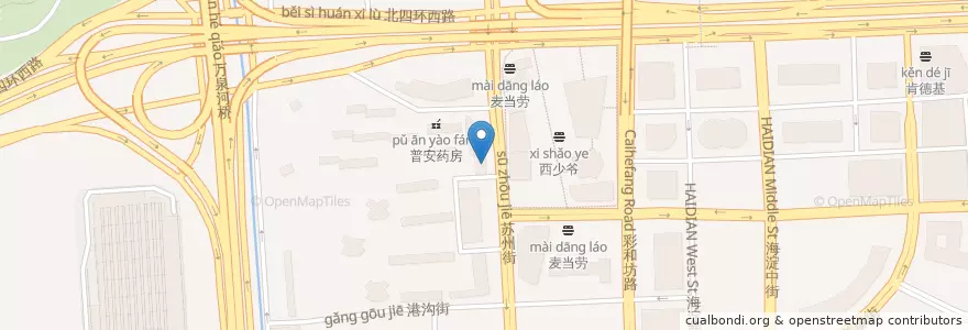 Mapa de ubicacion de 平安银行 en 중국, 베이징시, 허베이성, 海淀区.