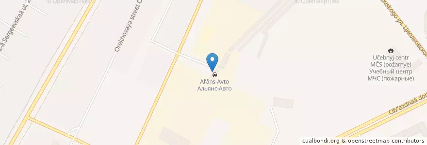 Mapa de ubicacion de Альянс-Авто en ロシア, 中央連邦管区, モスクワ州, Городской Округ Подольск.