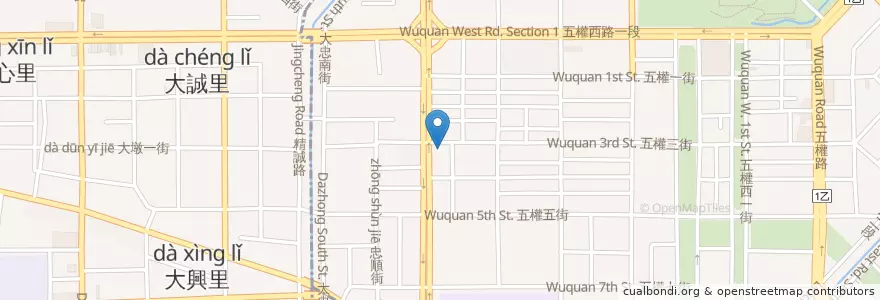 Mapa de ubicacion de 合作金庫商業銀行 en 타이완, 타이중 시.
