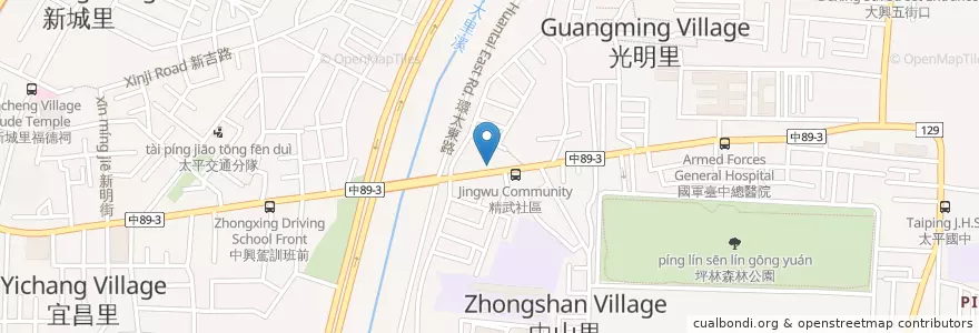 Mapa de ubicacion de 友烤鴨 en Taiwán, Taichung, 太平區.