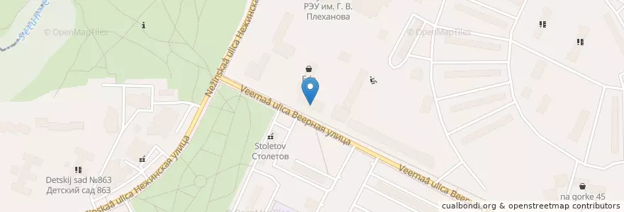 Mapa de ubicacion de Ригла en Rusland, Centraal Federaal District, Moskou, Западный Административный Округ, Район Очаково-Матвеевское.
