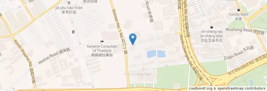 Mapa de ubicacion de Starbucks en Çin, Şanghay, Jing'an.
