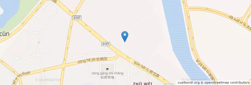 Mapa de ubicacion de 清远盛兴中英文学校幼儿园御景湖畔分校 en China, Guangdong, Qingyuan City, Qingcheng District, The Street Of Phoenix.