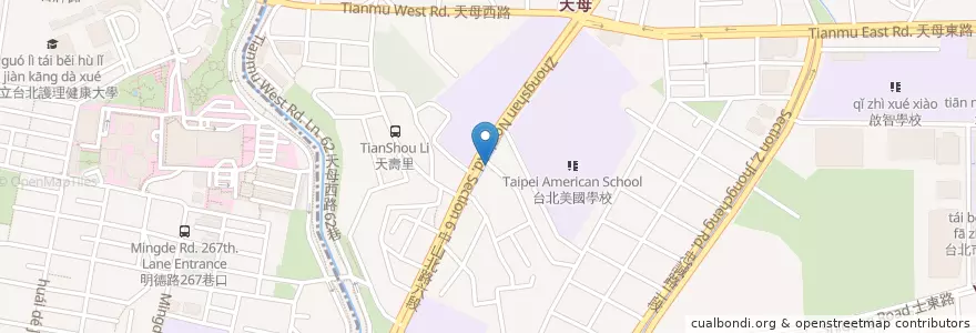 Mapa de ubicacion de 德州美墨炸雞 en تایوان, 新北市, تایپه, 北投區, 士林區.