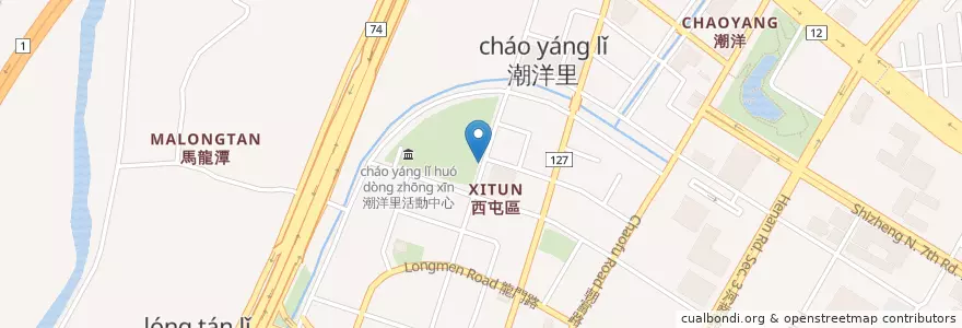 Mapa de ubicacion de 潮洋環保公園 en تایوان, تایچونگ, 西屯區.