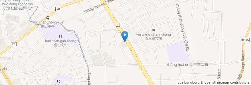 Mapa de ubicacion de 中國信託商業銀行 en Tayvan, 臺南市, 永康區.