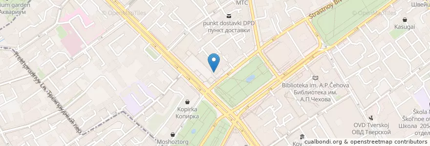 Mapa de ubicacion de GlavPivMag en Russia, Central Federal District, Moscow, Central Administrative Okrug, Tverskoy District.