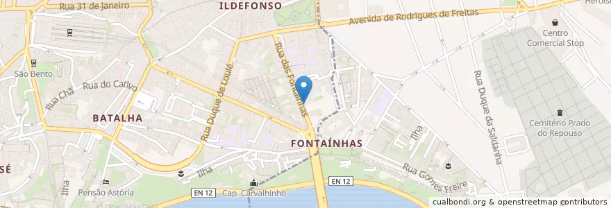Mapa de ubicacion de Bufete Baia en 포르투갈, 노르트 지방, 포르투, Área Metropolitana Do Porto, Porto, Cedofeita, Santo Ildefonso, Sé, Miragaia, São Nicolau E Vitória, Bonfim.