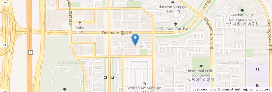 Mapa de ubicacion de 성음교회 en 대한민국, 경기도, 분당구.