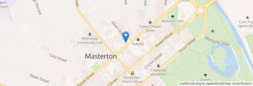 Mapa de ubicacion de Pita Pit en Nueva Zelanda, Wellington, Masterton District.
