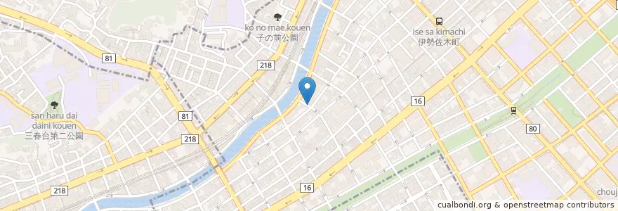 Mapa de ubicacion de Navi Park en 日本, 神奈川県, 横浜市, 中区.