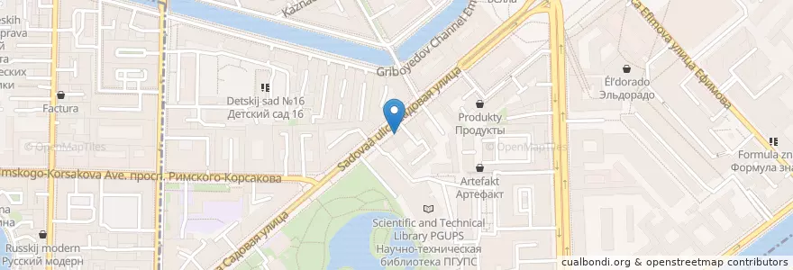Mapa de ubicacion de Шаверма Mix en Russland, Föderationskreis Nordwest, Oblast Leningrad, Sankt Petersburg, Адмиралтейский Район, Сенной Округ.