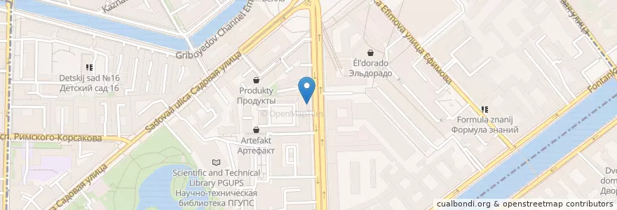 Mapa de ubicacion de SushiMarketWok en Rusia, Северо-Западный Федеральный Округ, Óblast De Leningrado, San Petersburgo, Адмиралтейский Район, Сенной Округ.