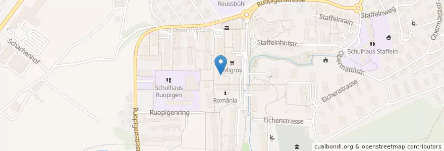 Mapa de ubicacion de Café Bistro Ruopigen en Switzerland, Luzern, Luzern.