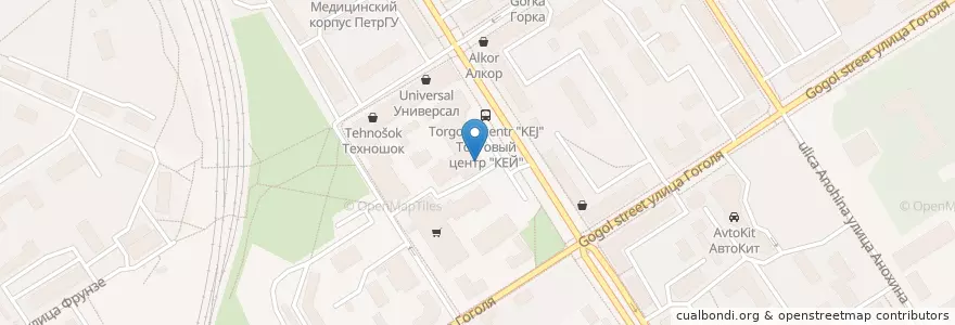 Mapa de ubicacion de Сбербанк en Russie, District Fédéral Du Nord-Ouest, République De Carélie, Прионежский Район, Петрозаводский Городской Округ.
