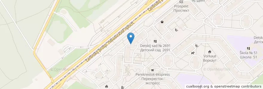 Mapa de ubicacion de Столички en Russia, Distretto Federale Centrale, Москва, Юго-Западный Административный Округ, Район Тёплый Стан.