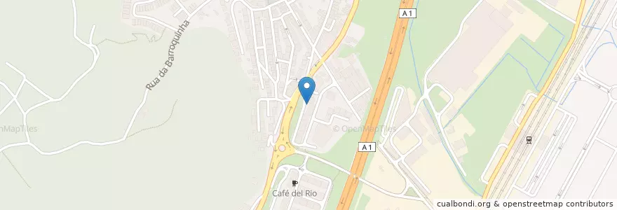 Mapa de ubicacion de Restaurante O Fifas en Portugal, Metropolregion Lissabon, Lissabon, Großraum Lissabon, Vila Franca De Xira, Castanheira Do Ribatejo E Cachoeiras.
