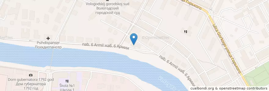 Mapa de ubicacion de Семейный ресторан "ДРОВА" en Russia, Northwestern Federal District, Vologda Oblast, Vologodsky District, Vologda.