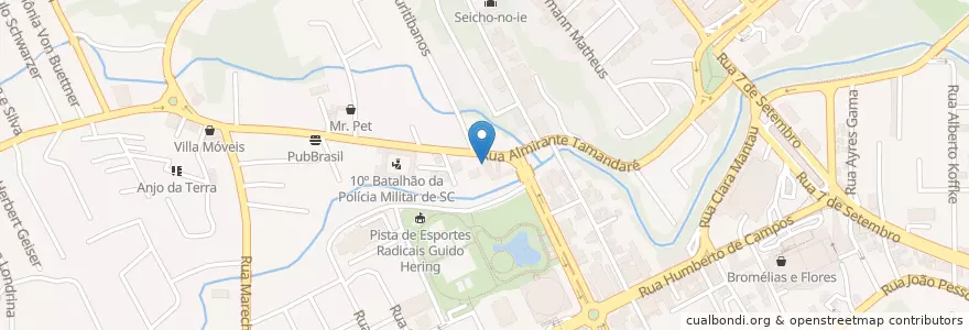 Mapa de ubicacion de Igreja Ágape en Brasil, Región Sur, Santa Catarina, Região Geográfica Intermediária De Blumenau, Microrregião De Blumenau, Blumenau.