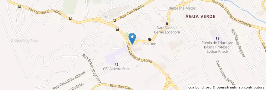 Mapa de ubicacion de Academia de Aikido en ブラジル, 南部地域, サンタ カタリーナ, Região Geográfica Intermediária De Blumenau, Microrregião De Blumenau, ブルメナウ.