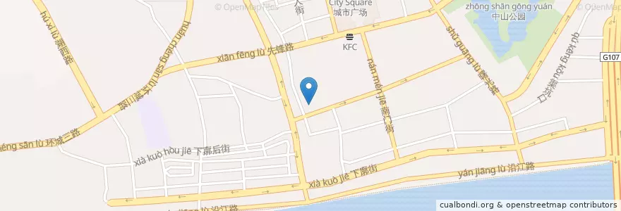 Mapa de ubicacion de 大观小学 en 中国, 广东省, 清远市, 清城区, 凤城街办.