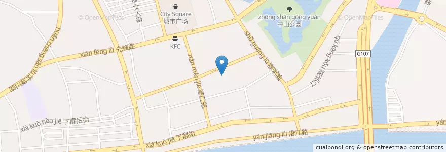 Mapa de ubicacion de 清师附小南区 en 中国, 广东省, 清远市, 清城区, 凤城街办.