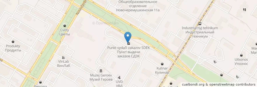 Mapa de ubicacion de СДЭК en Russie, District Fédéral Central, Moscou, Юго-Западный Административный Округ, Академический Район.