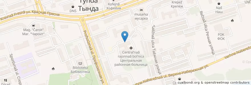 Mapa de ubicacion de Два грача en Russland, Föderationskreis Ferner Osten, Oblast Amur, Городской Округ Тында, Тындинский Район.
