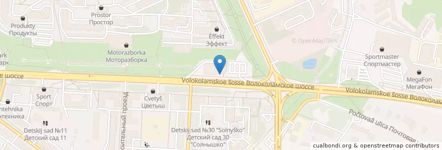 Mapa de ubicacion de Coffee Way en Rusia, Distrito Federal Central, Óblast De Moscú, Городской Округ Красногорск.