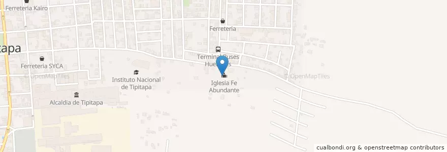 Mapa de ubicacion de Iglesia Fe Abundante en نيكاراجوا, Departamento De Managua, Tipitapa (Municipio).